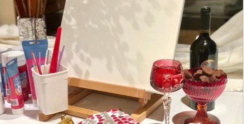 Valentine’s Day Paint and Sip