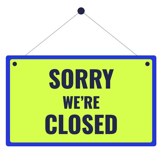 Centre Closed – Sat August 30th
